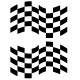 Planche de deux Stickers Tuning damier - 8 