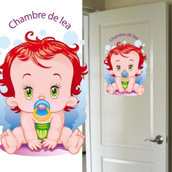 Sticker porte toilette garçon et fille - Stickers porte