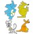 Stickers Animaux par 4 sa5