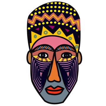 Stickers Masque Africain 