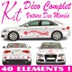 Sticker Déco Voiture Mariage (Kit COMPLET 40 Pcs)