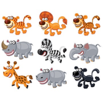 stickers Animaux Savane 