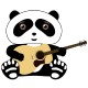 Panda Guitariste 