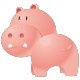 stickers Hippopotame 