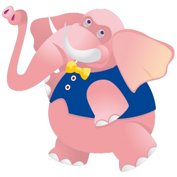 stickers Éléphant Rigolo 