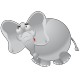 stickers Éléphant Rigolo 