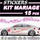 Stickers Kit Voiture Mariage (15 Pcs)