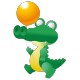 Stickers crocodile et son ballon