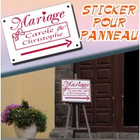 Sticker Personnalisé pour Panneau de Mariage