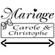 Sticker Personnalisé pour Panneau de Mariage