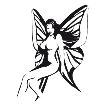 stickers femme Lady Papillon 2