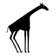 stickers Girafe Silhouette 1