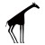 stickers Girafe Silhouette 1