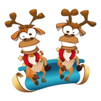 Deux rennes de Noël
