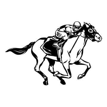 stickers Cheval Jockey 