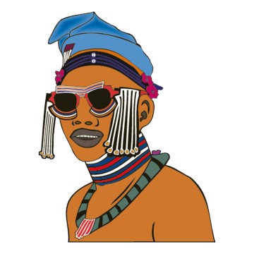 Stickers Afrique Chef de Tribu 