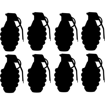 stickers Planche de 8 Grenades