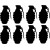 stickers Planche de 8 Grenades