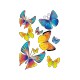 stickers Planche de 9 Papillons 