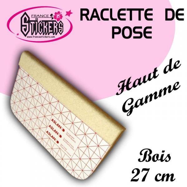 Raclette de pose en Bois avec Feutrine pour Stickers et Autocollants