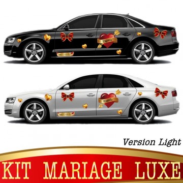 Stickers déco Autocollants Kit Voiture Mariage Luxe Version. Light