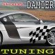 Planche de 2 stickers Tuning Damier- 10