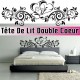 Stickers Tête de Lit Floral Double Cur