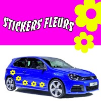 10 Stickers Tuning Fleurs 2