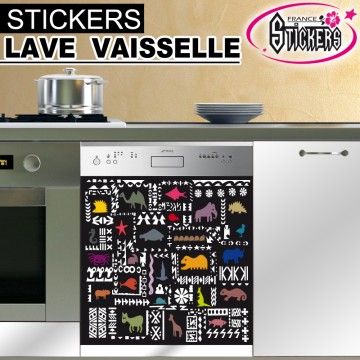 Stickers Lave Vaisselle Africain 