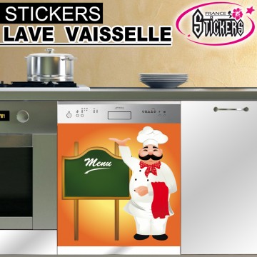 Stickers Lave Vaisselle Cuisinier Cuistot