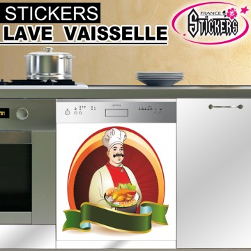 Stickers Lave Vaisselle Cuisinier Cuistot