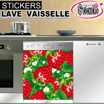 Stickers Lave Vaisselle Fraise 