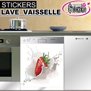 Stickers Lave Vaisselle Fraise 