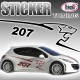 Stickers Peugeot Lion Sport 207