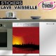 Stickers Lave Vaisselle Nuit Rouge