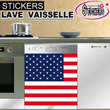 Stickers Lave Vaisselle Drapeau USA Stickers Lave Vaisselle Drapeau USA