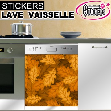 Stickers Lave Vaisselle Feuilles d'Automne 