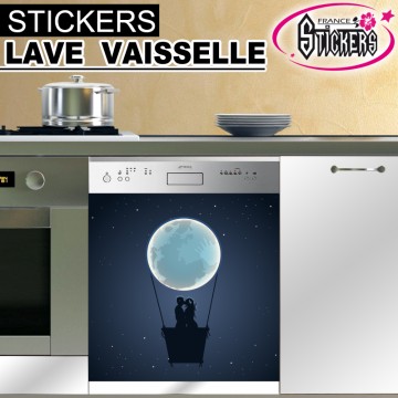 Stickers Lave Vaisselle Nuit Romantique