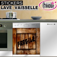 Stickers Lave Vaisselle Couleur Bois 2