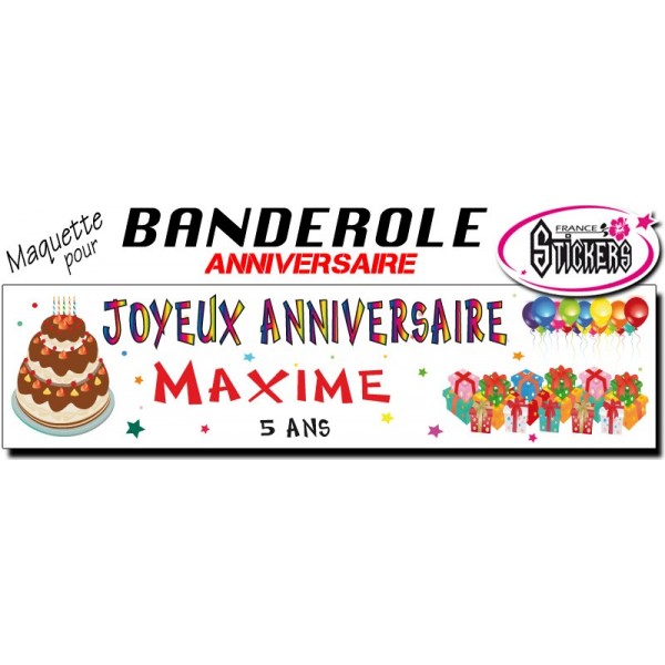 Banderole Anniversaire Personnalisable