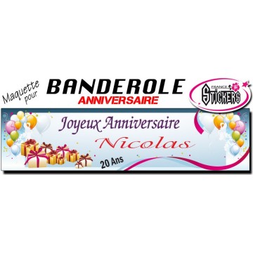 Desclics - Banderole anniversaire personnalisable chez