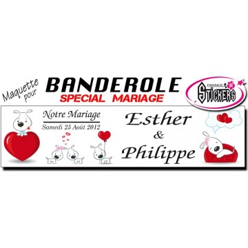 Maquette Pour Banderole Mariage Personnalisée (M0012FS2012)