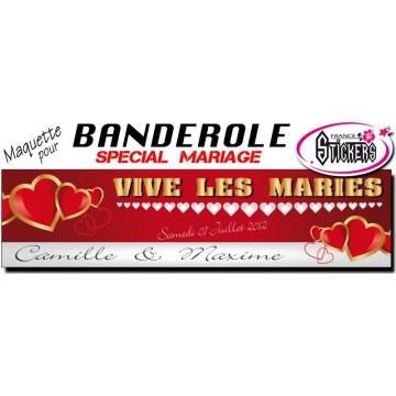 Maquette Pour Banderole Mariage Personnalisée (M0013FS2012)