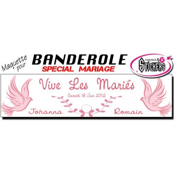 Maquette Pour Banderole Mariage Personnalisée (M0017FS2012)