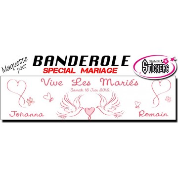 Maquette Pour Banderole Mariage Personnalisée (M0018FS2012)