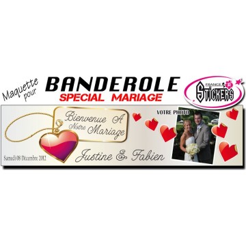 Maquette Pour Banderole Mariage Personnalisée (M0019FS2012)