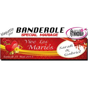Maquette Pour Banderole Mariage Personnalisée (M0020FS2012)