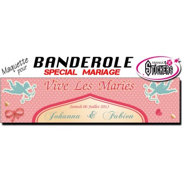 Maquette Pour Banderole Mariage Personnalisée (M0021FS2012)