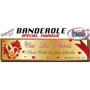 Maquette Pour Banderole Mariage Personnalisée (M0022FS2012)