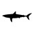 stickers Requin Silhouette